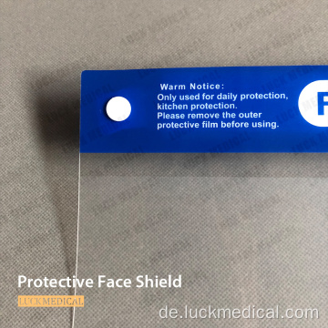Vorsichtsmaßnahmen für Kunststoff -Gesichtsschild mit Covid